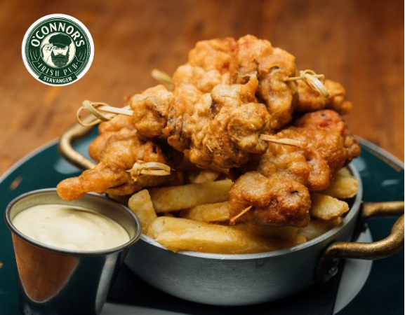 Fiterte Blåskjell med Pommes